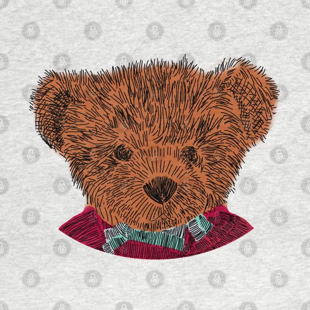 Teddy Sketch Vintage Style by ellenhenryart